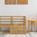 Outdoor Ecksofa Massivholz Akazie Weiß 63 x 63 x 73 cm