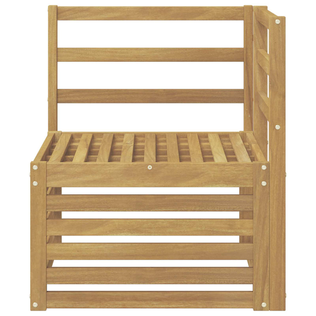 Outdoor Ecksofa Massivholz Akazie Weiß 63 x 63 x 73 cm