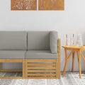 Outdoor Ecksofa Massivholz Akazie Weiß