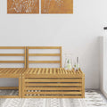 Outdoor-Sofagarnitur Weiß 91 x 63 x 73 cm Massivholz Akazie