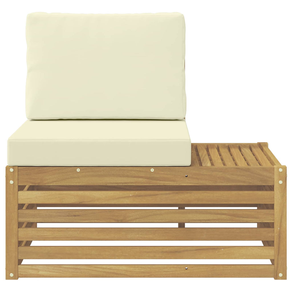 Ecksofa-Einheiten für draußen Weiß und Creme 91 x 63 x 73 cm