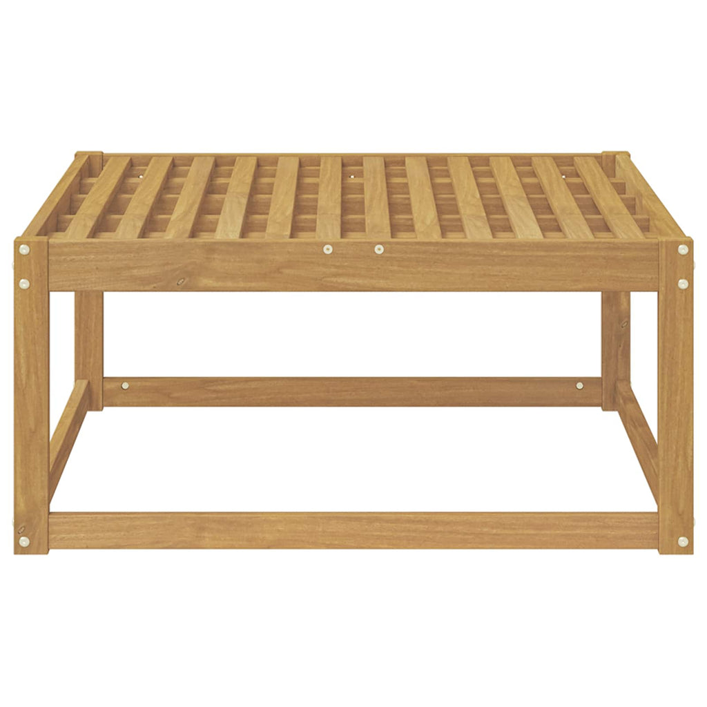 Outdoor-Fußhocker Massivholz Akazie Weiß 79 x 79 x 37 cm