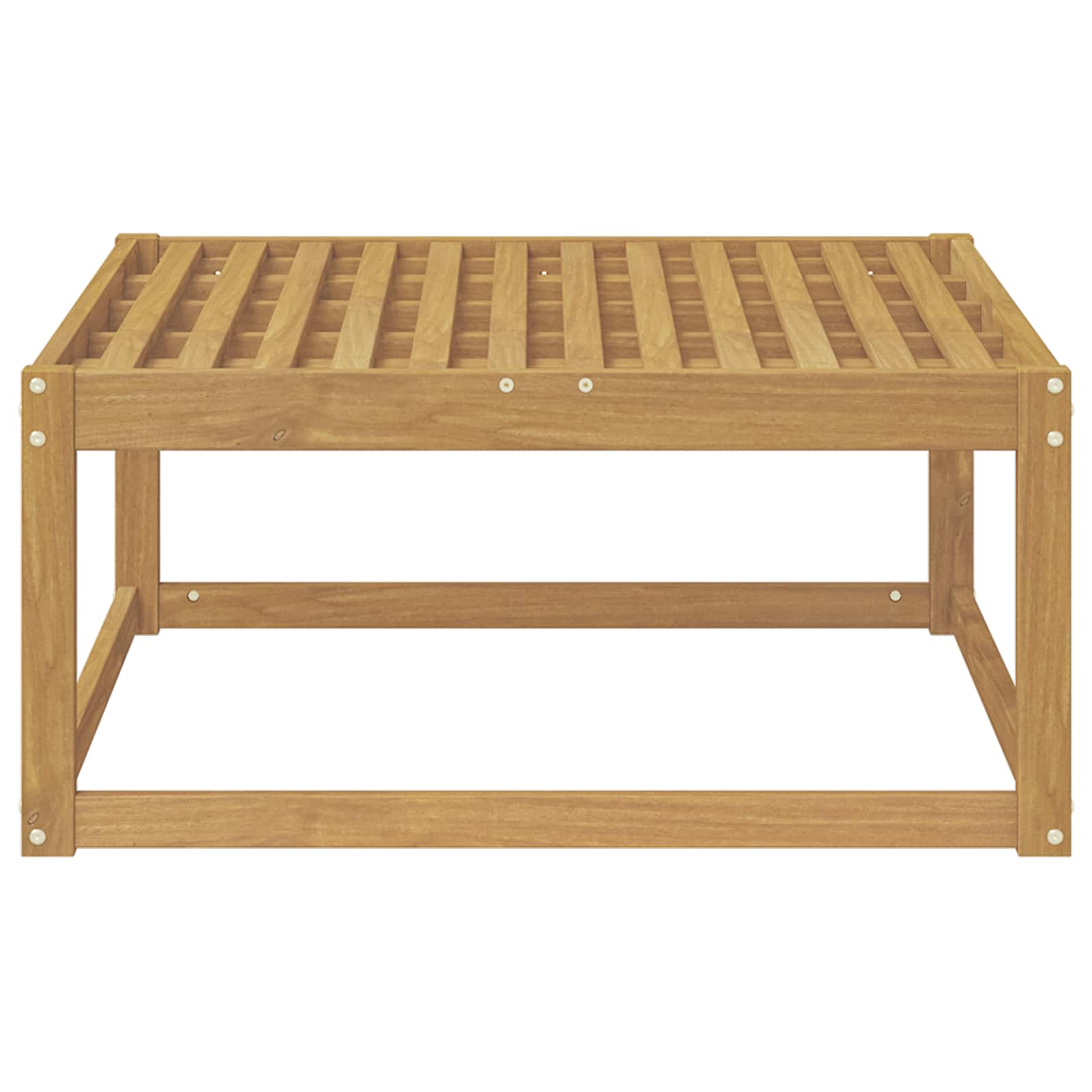 Outdoor-Fußhocker Massivholz Akazie Weiß 79 x 79 x 37 cm