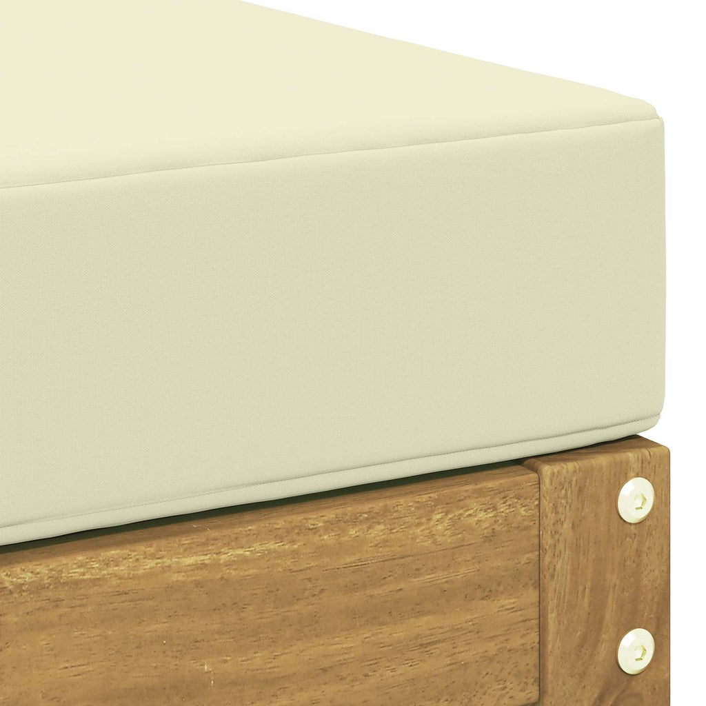 Outdoor-Fußhocker Polyester Weiß