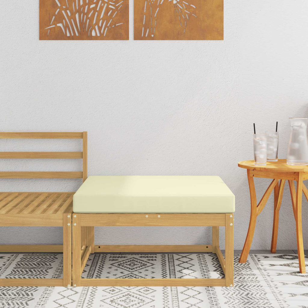 Outdoor-Fußhocker Polyester Weiß