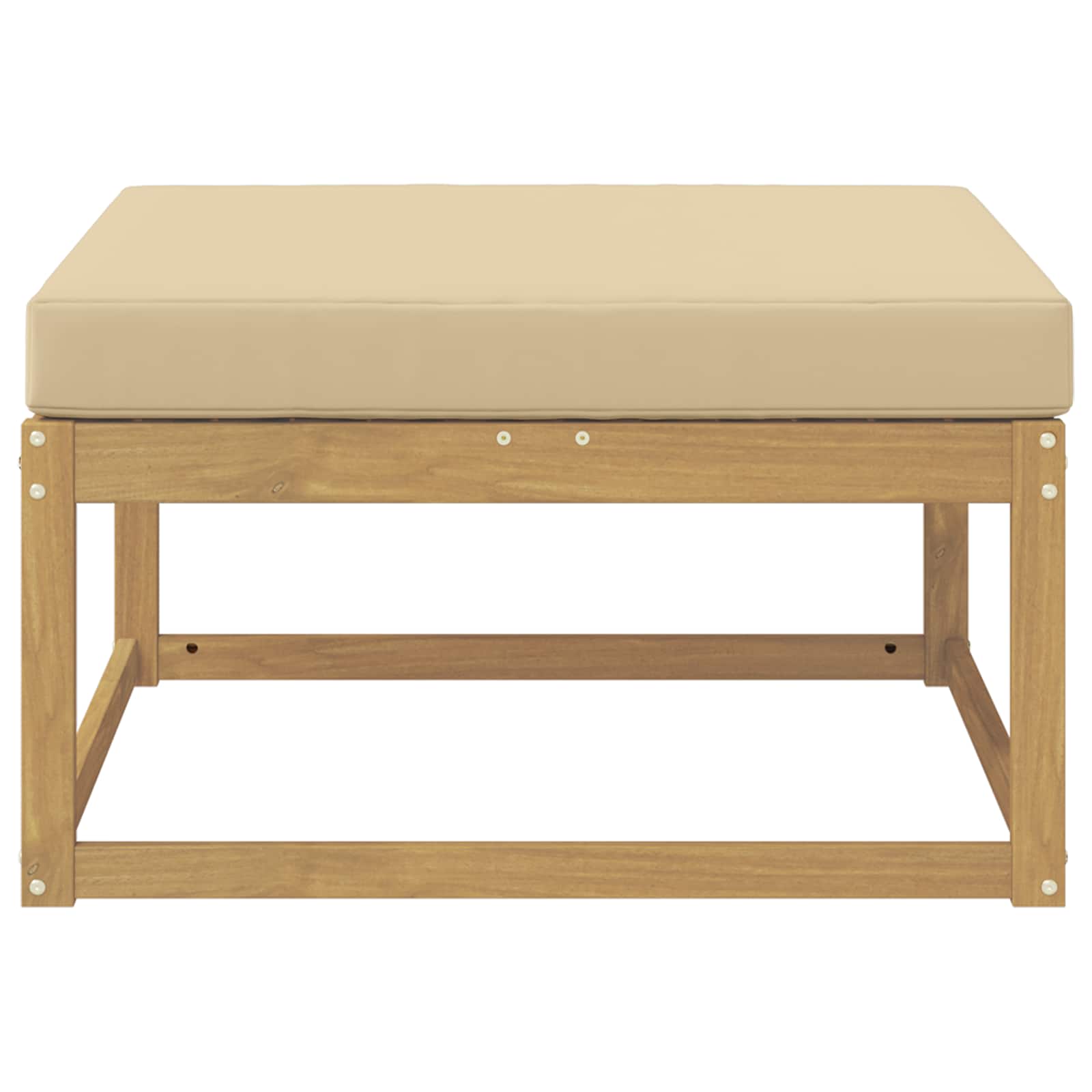 Outdoor-Fußhocker Polyester Weiß