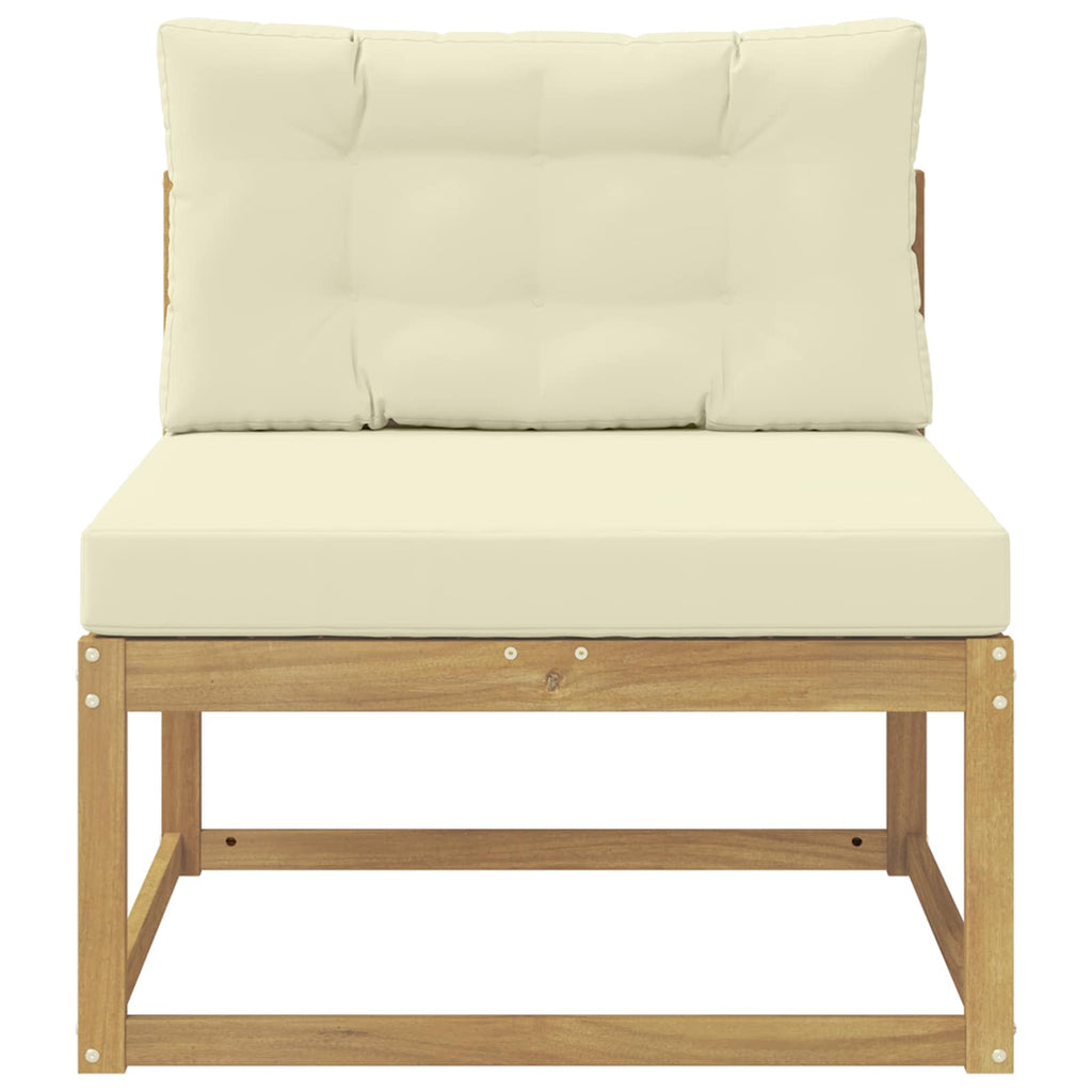 Outdoor Mittelsofa Polyester Weiß