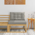 Outdoor Mittelsofa Polyester Weiß