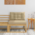 Outdoor Mittelsofa Polyester Weiß