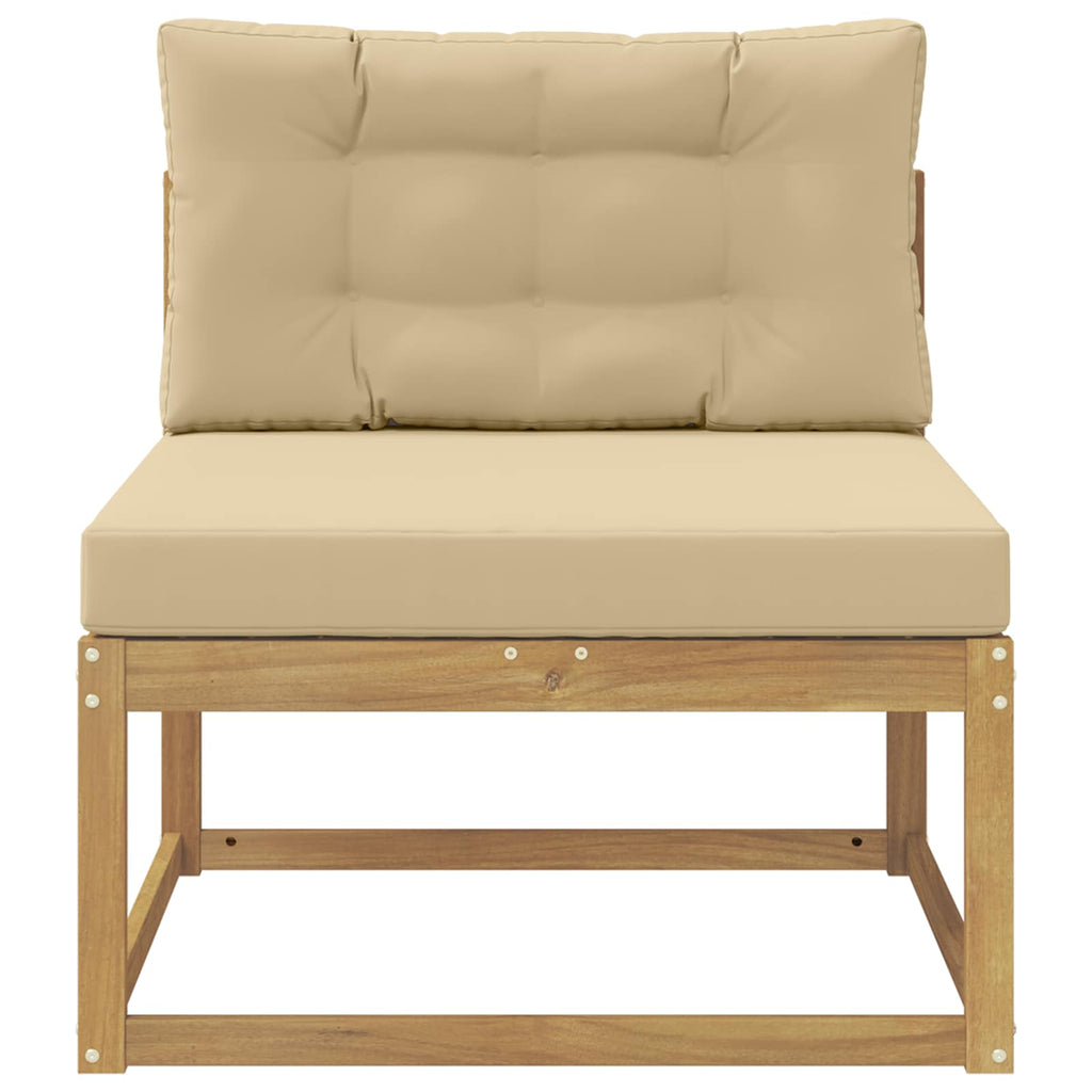 Outdoor Mittelsofa Polyester Weiß
