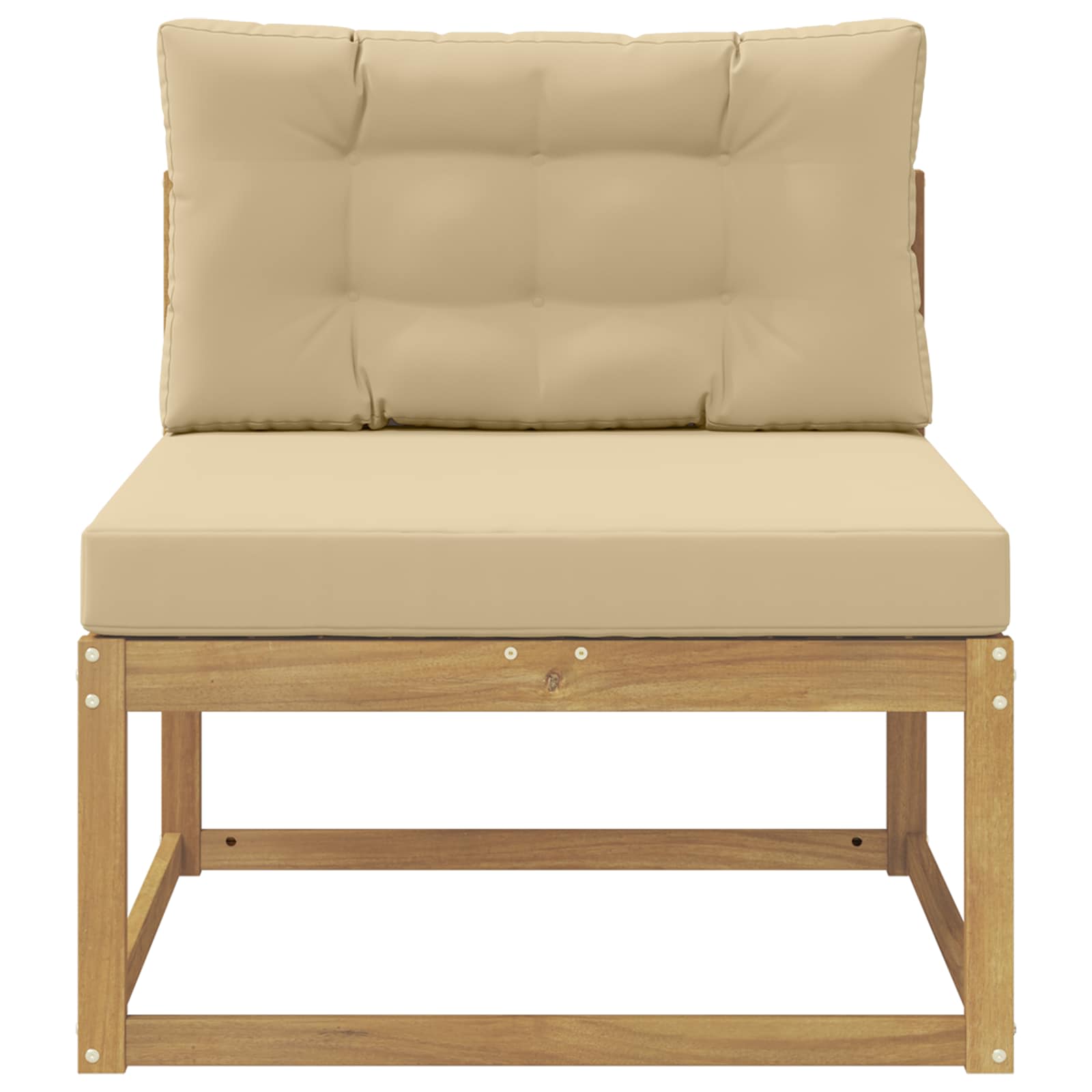 Outdoor Mittelsofa Polyester Weiß