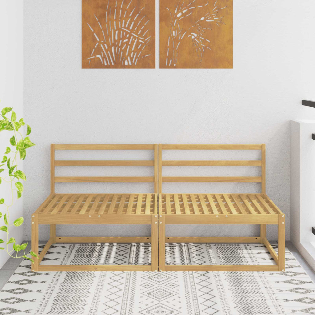 Outdoor Mittelsofa Weiß 158 x 83 x 73 cm