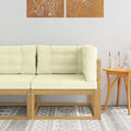 Outdoor Ecksofa Polyester Weiß