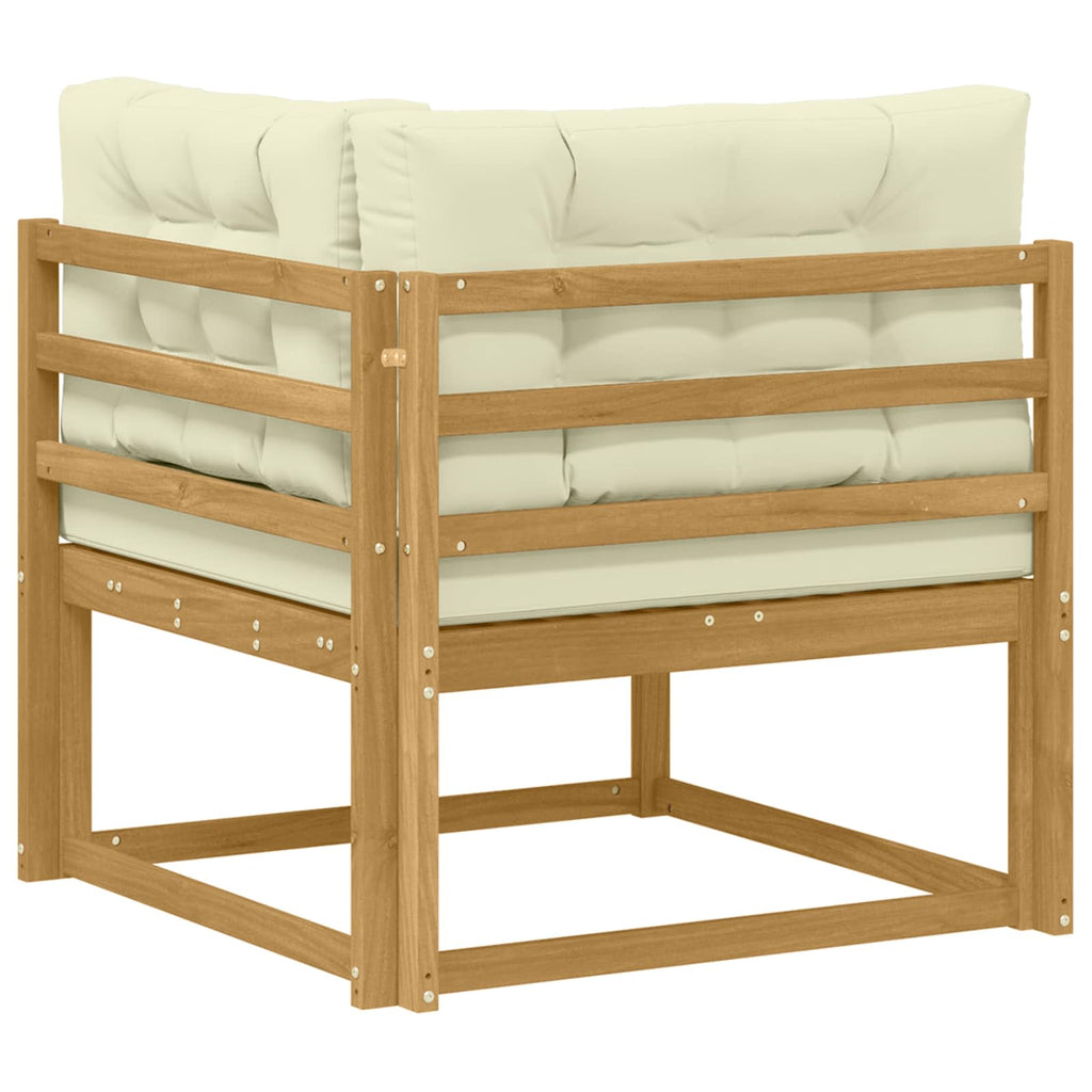 Outdoor Ecksofa Polyester Weiß