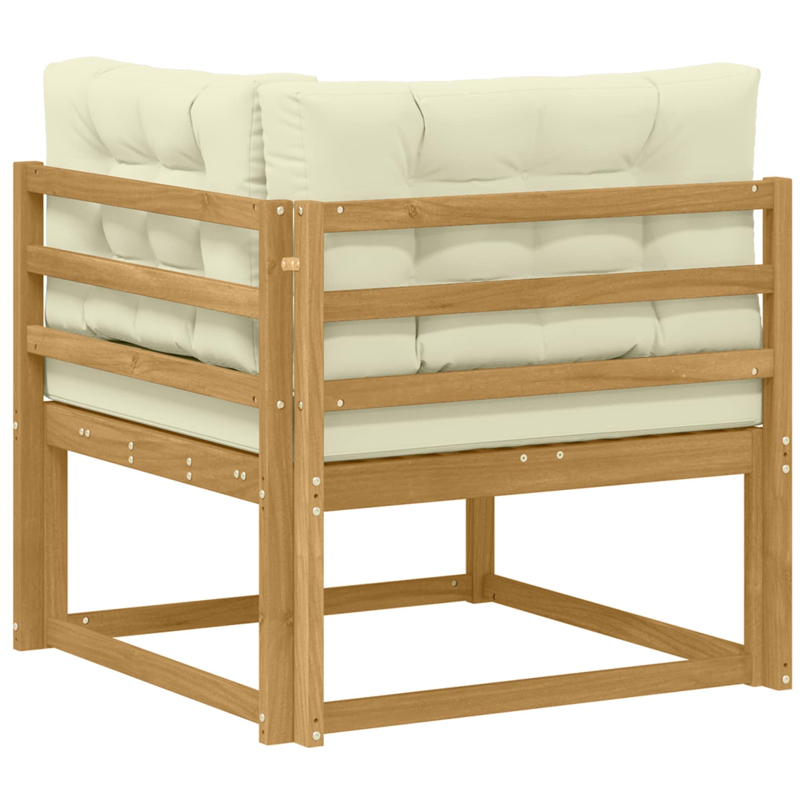 Outdoor Ecksofa Polyester Weiß