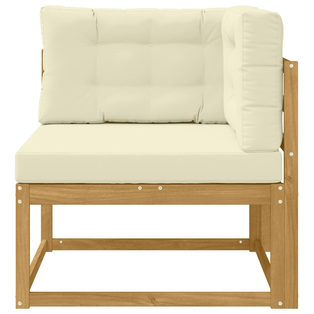 Outdoor Ecksofa Polyester Weiß