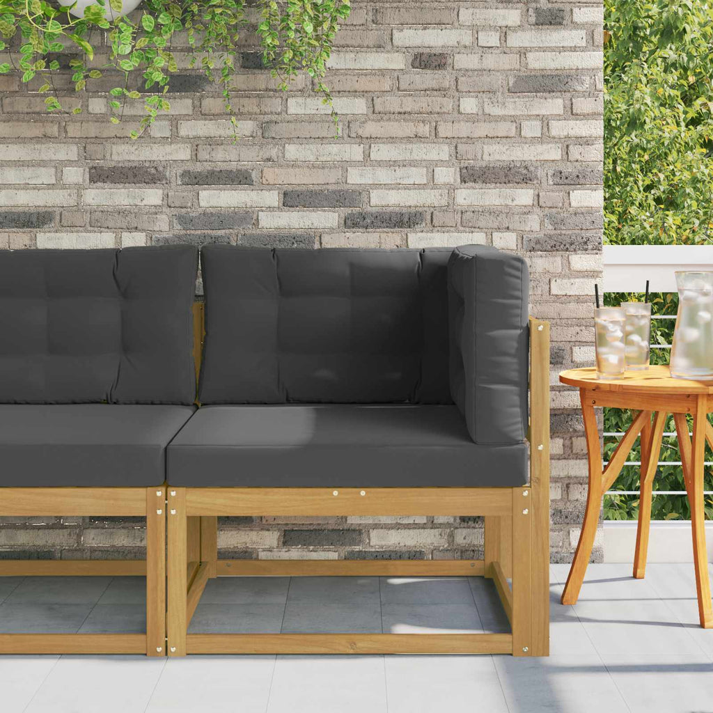 Outdoor Ecksofa Polyester Weiß