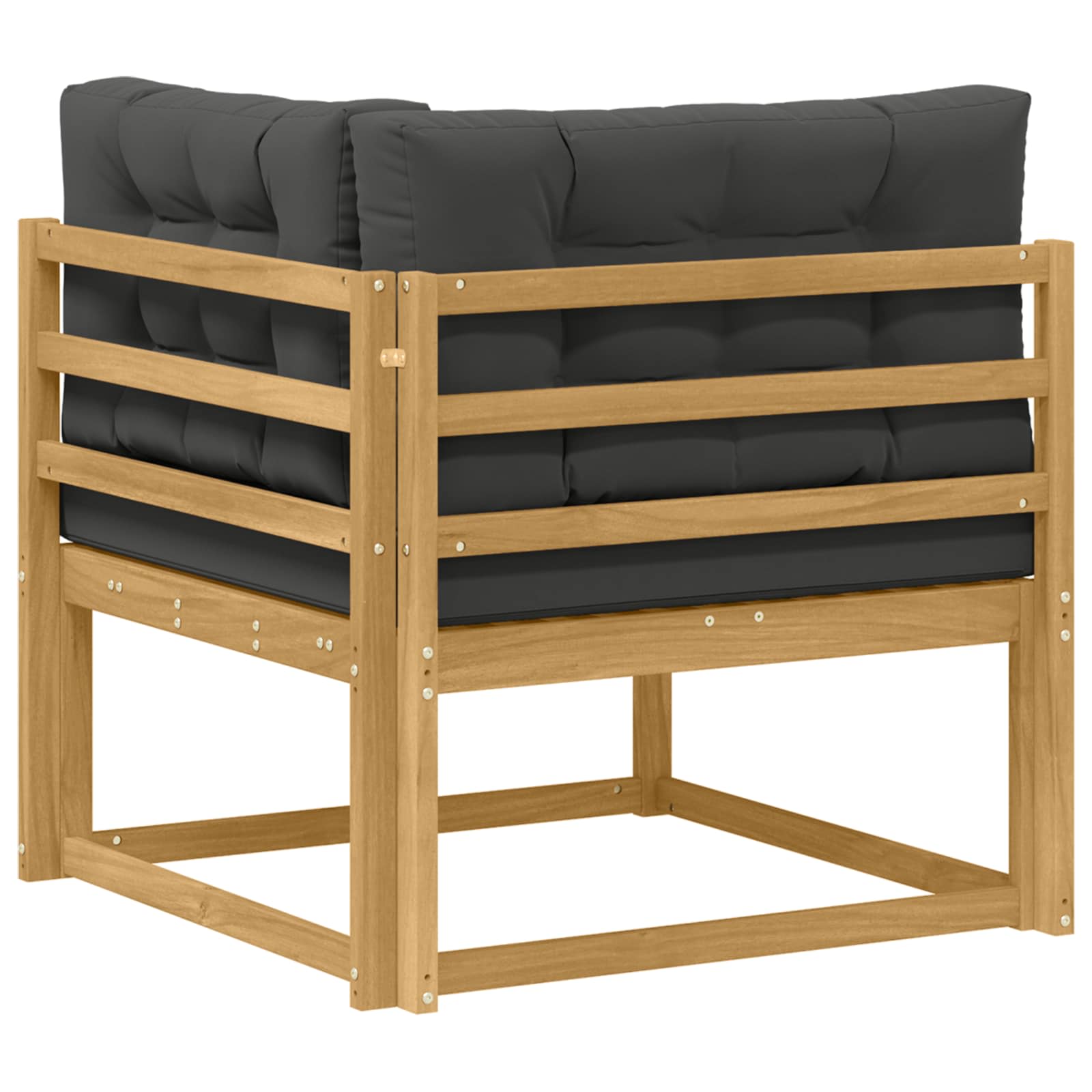 Outdoor Ecksofa Polyester Weiß