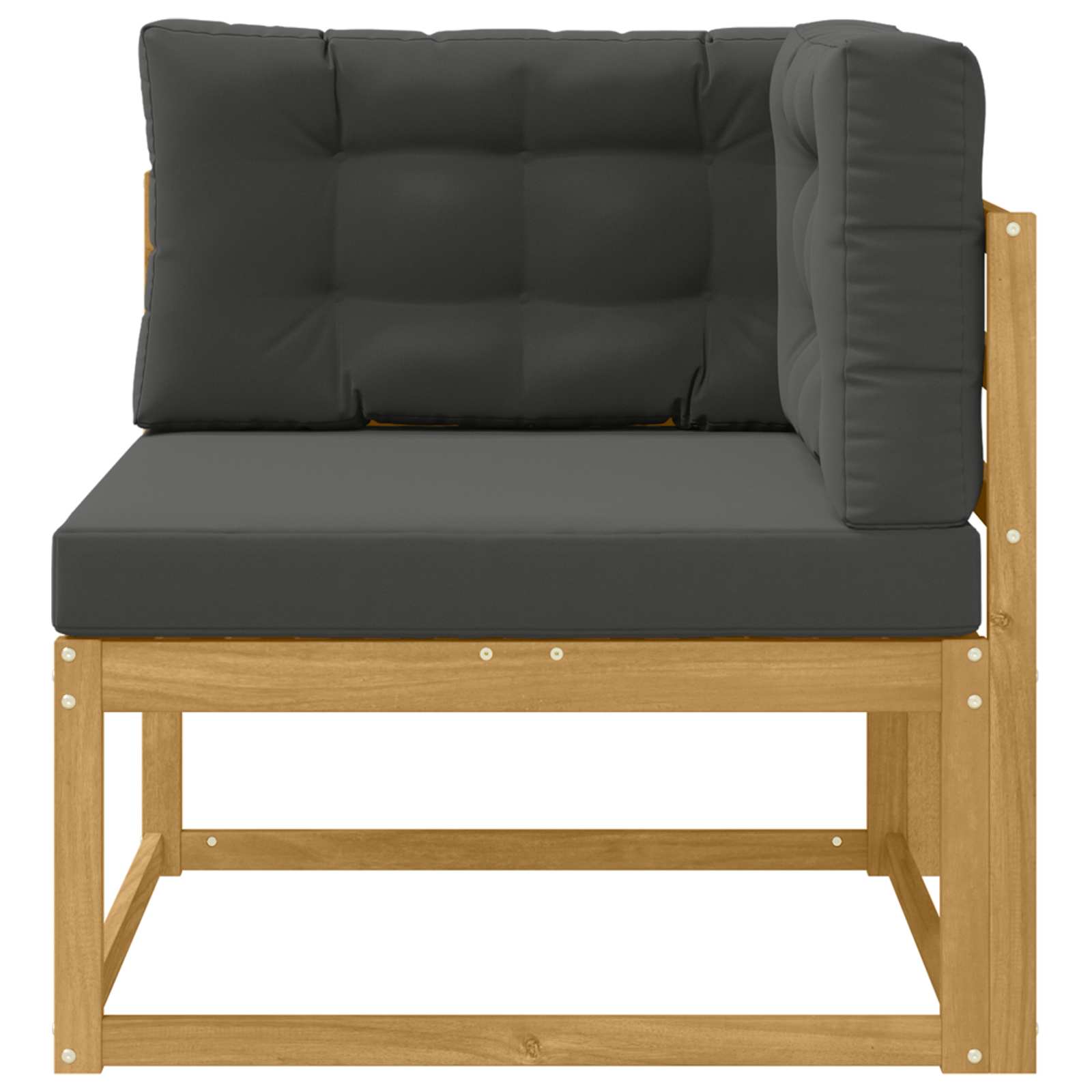 Outdoor Ecksofa Polyester Weiß