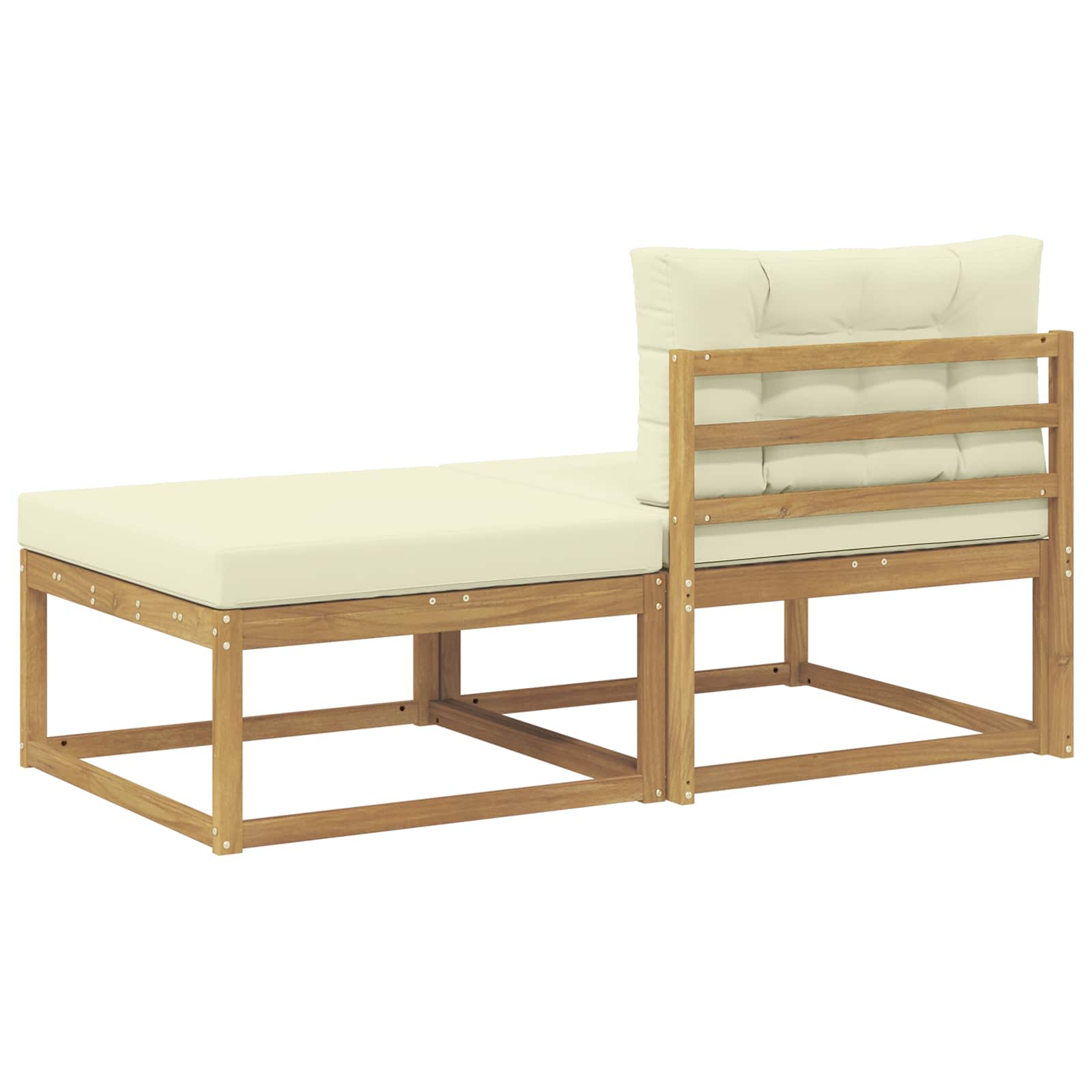 2 Stück Outdoor-Fußhocker Polyester Weiß