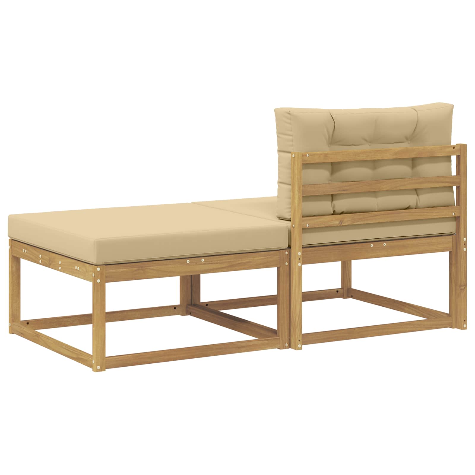 2 Stück Outdoor-Fußhocker Polyester Weiß