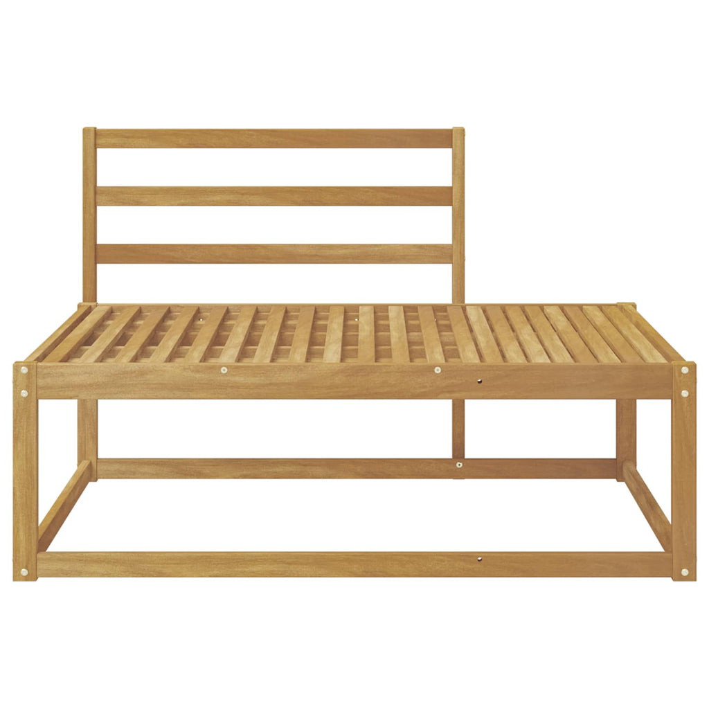 Outdoor End Sofa Weiß 115 x 83 x 73 cm Massivholz Akazie