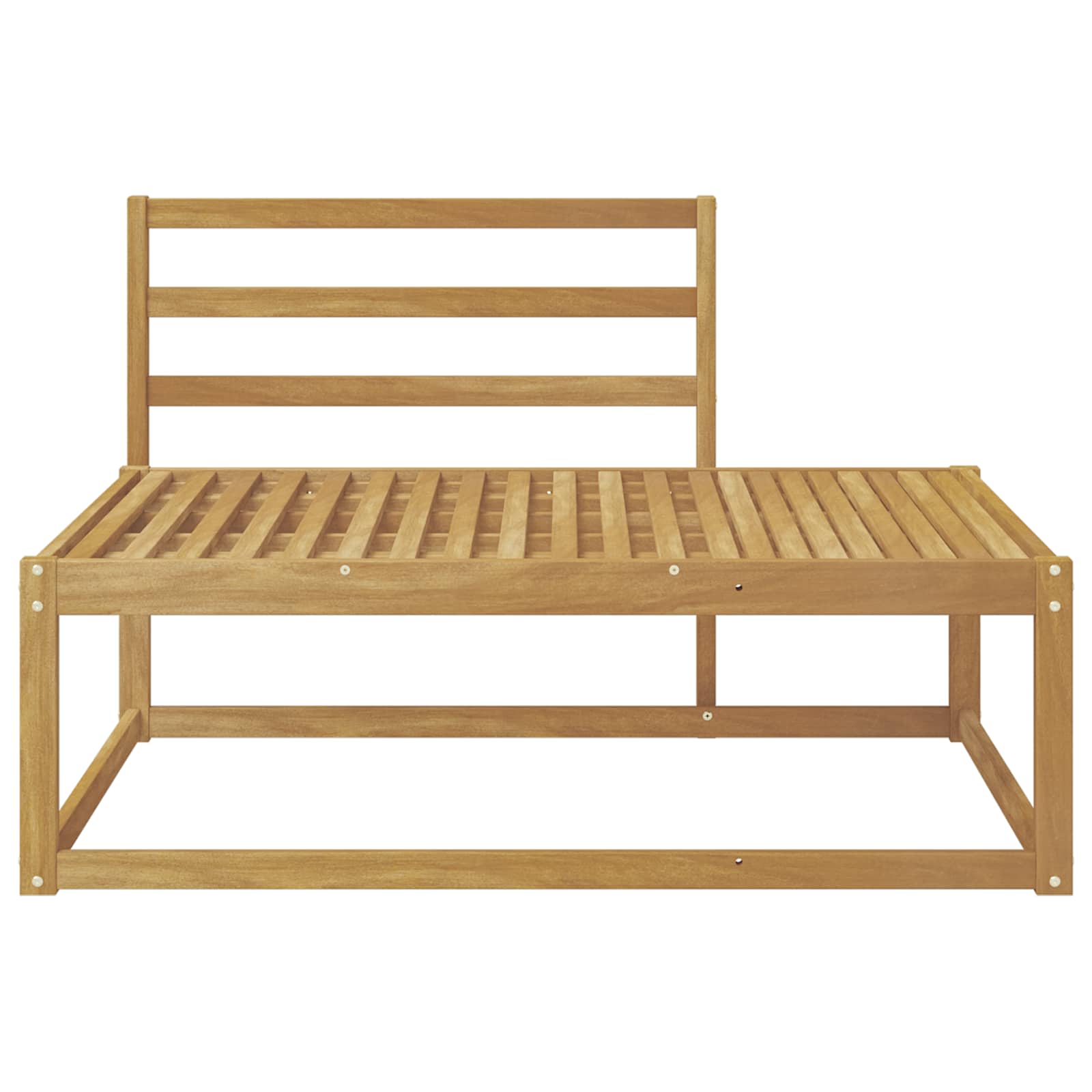 Outdoor End Sofa Weiß 115 x 83 x 73 cm Massivholz Akazie