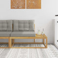 Outdoor End Sofa mit Kissen Weiß 115 x 83 x 73 cm Polyester