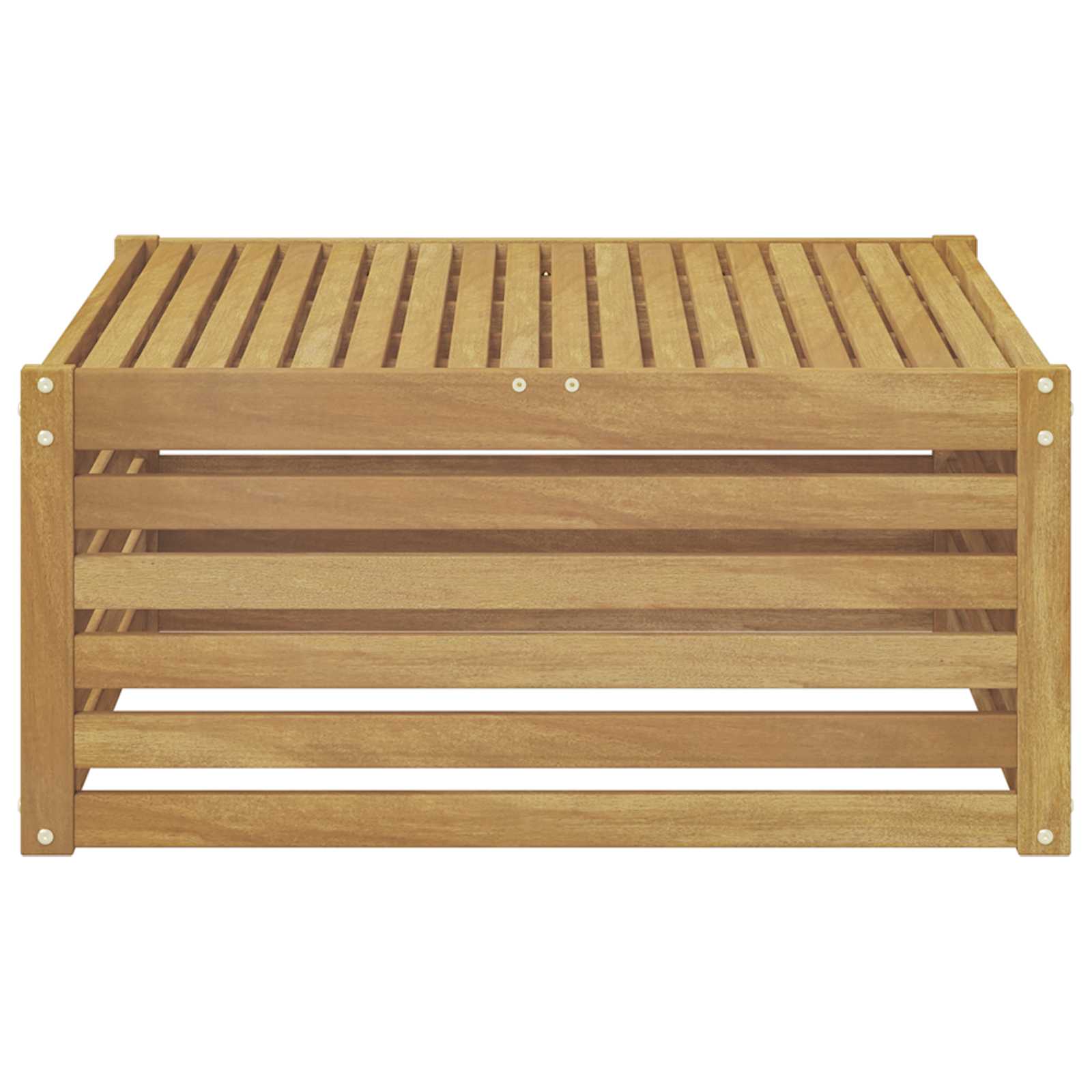 Tisch für Outdoor Massivholz Akazie Weiß 79 x 79 x 37 cm