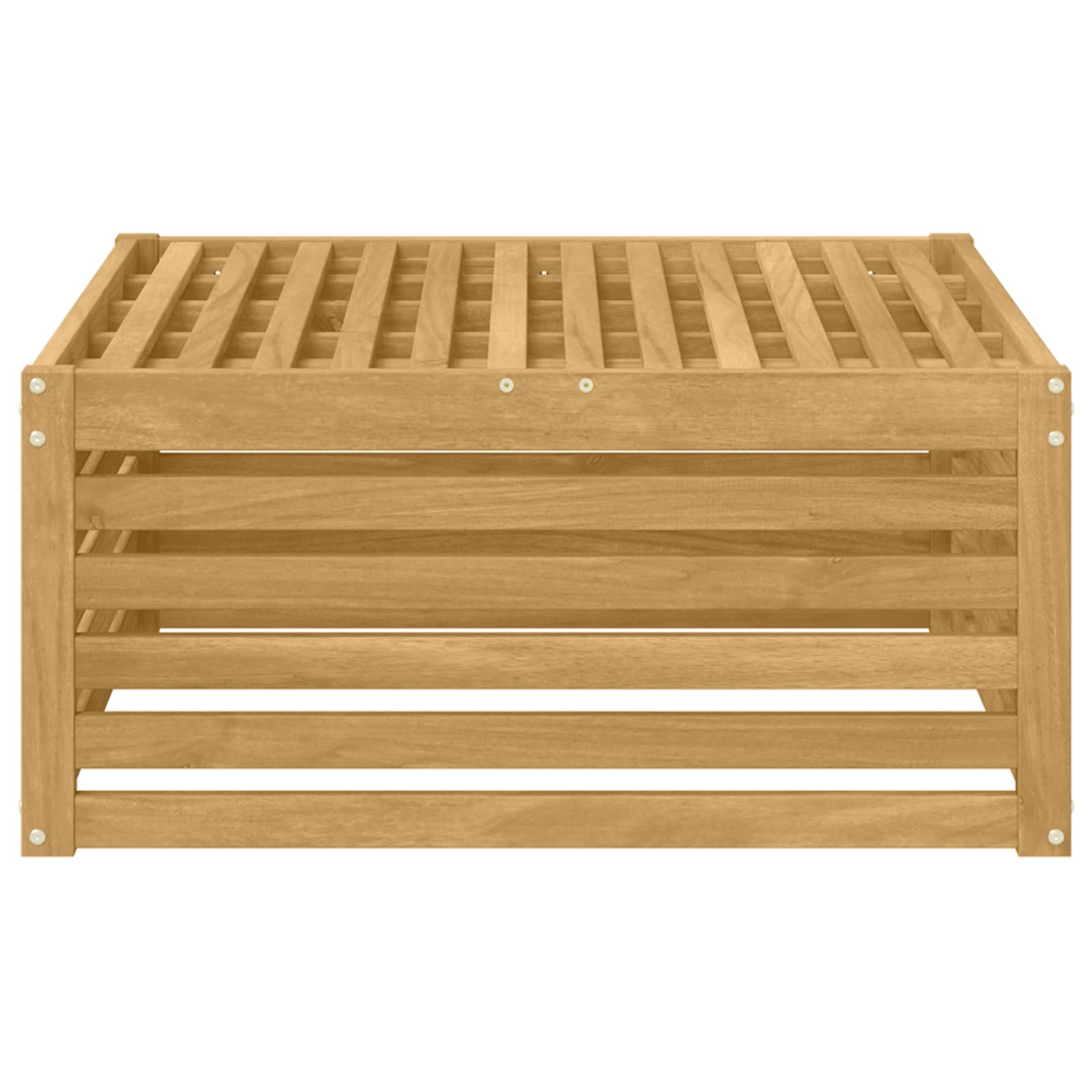 Outdoor-Fußhocker Massivholz Akazie Weiß 79 x 79 x 37 cm