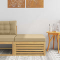Outdoor-Fußhocker Massivholz Akazie Weiß