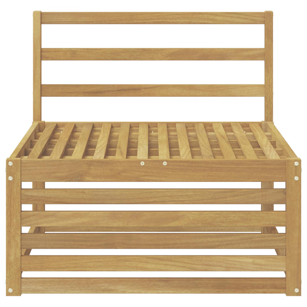 Outdoor Mittelsofa Massivholz Akazie Weiß 83 x 79 x 73 cm