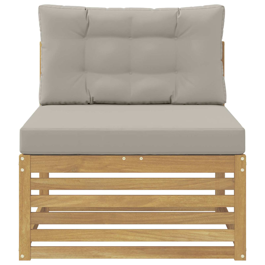 Outdoor Mittelsofa Massivholz Akazie Weiß