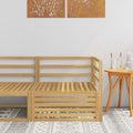 Outdoor Ecksofa Massivholz Akazie Weiß 83 x 83 x 73 cm