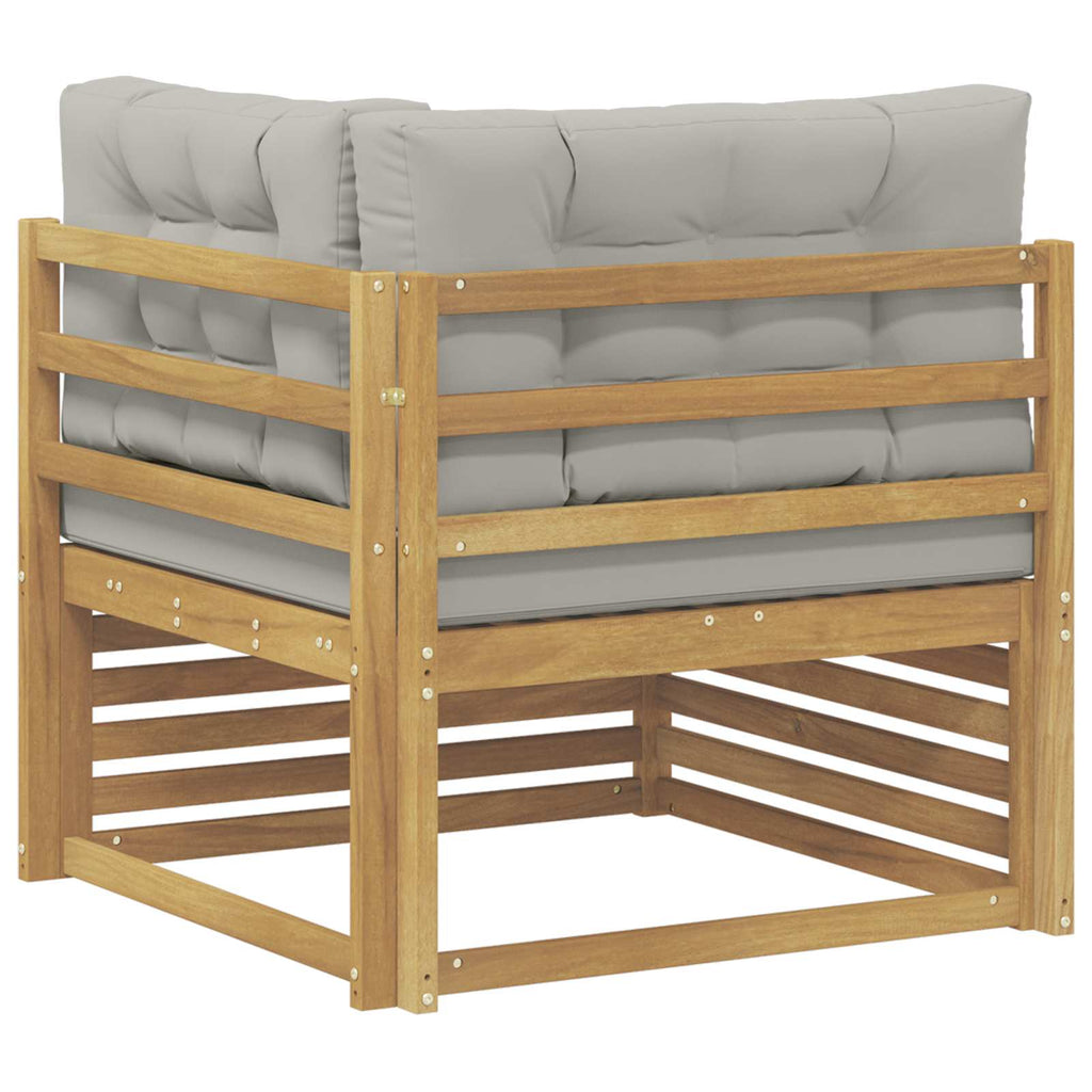 Outdoor Ecksofa Massivholz Akazie Weiß