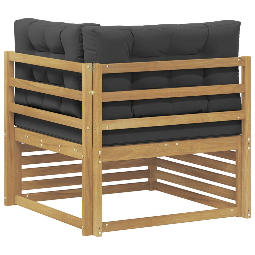 Outdoor Ecksofa Massivholz Akazie Weiß