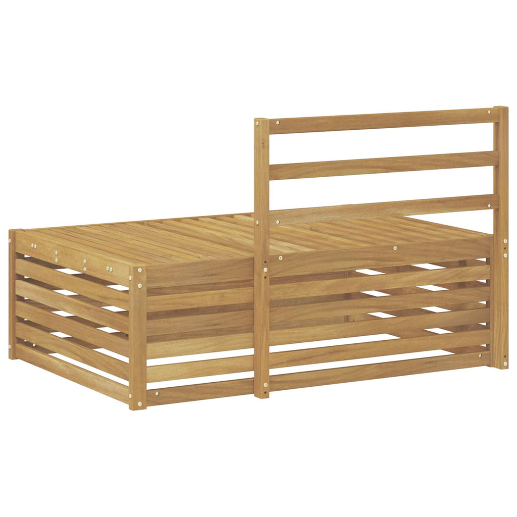 Outdoor Endsofa Weiß 115 x 83 x 73 cm Massivholz Akazie