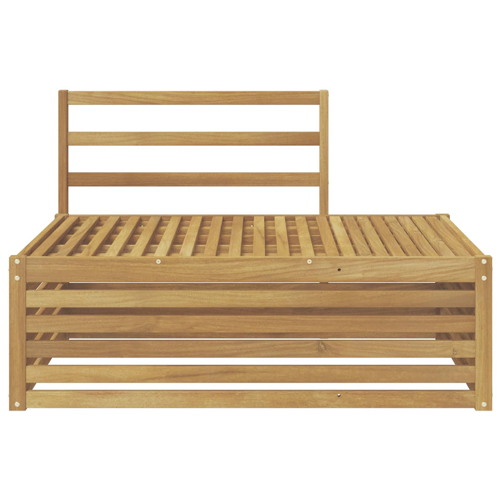 Outdoor Endsofa Weiß 115 x 83 x 73 cm Massivholz Akazie