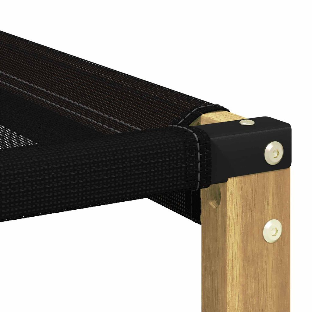 Outdoor Ecksofa Massivholz Akazie und Textilene Stoff Weiß