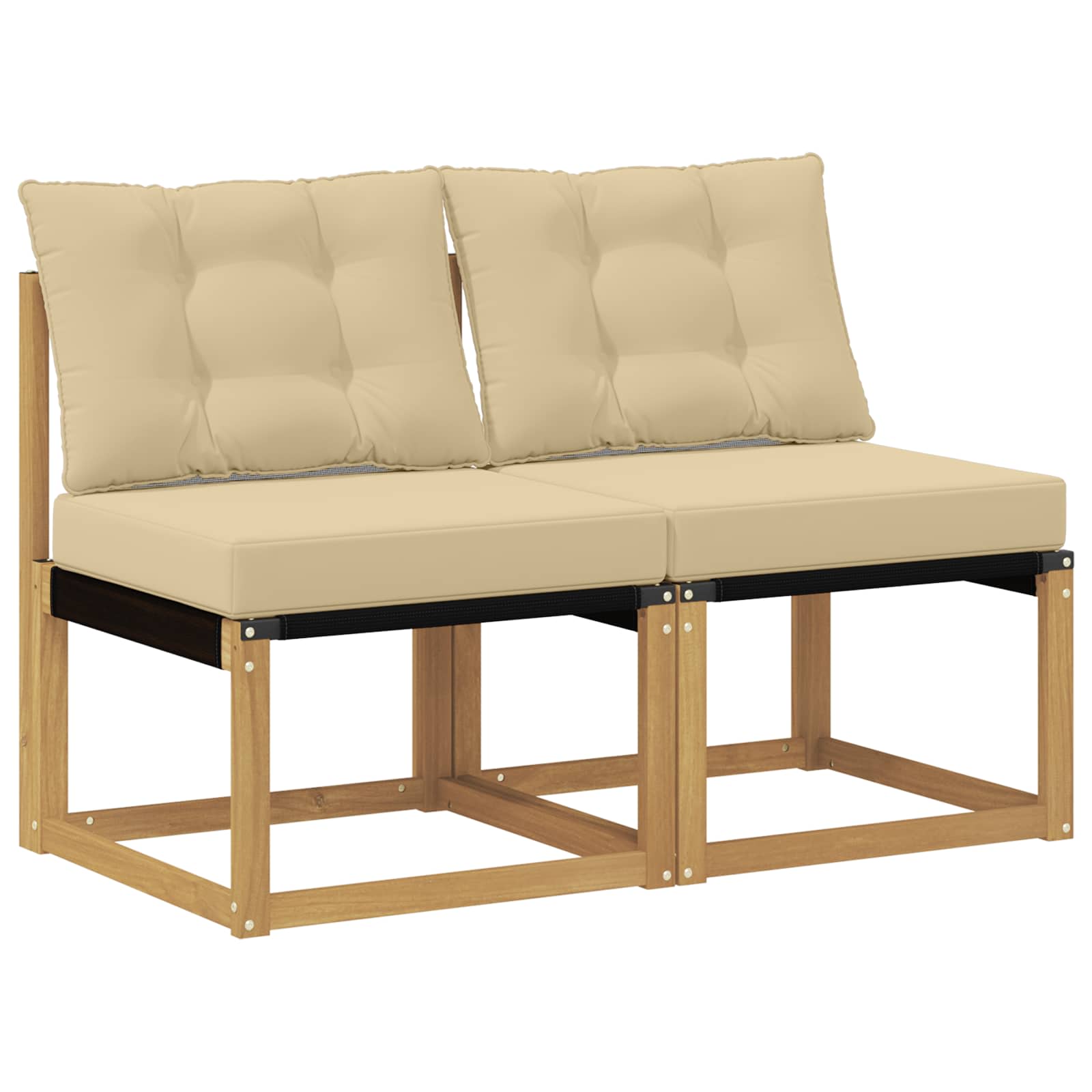 2 Stück Outdoor Mittelsofa