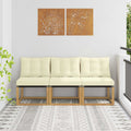 3 Stück Outdoor Mittelsofa