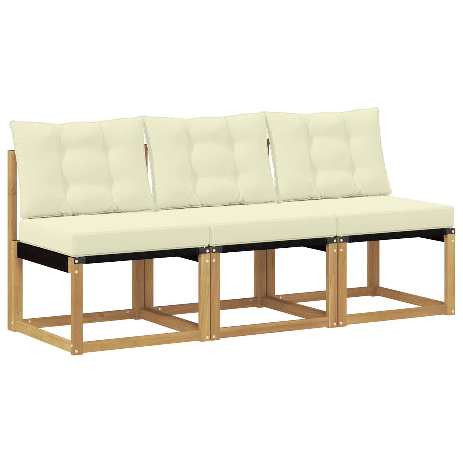 3 Stück Outdoor Mittelsofa