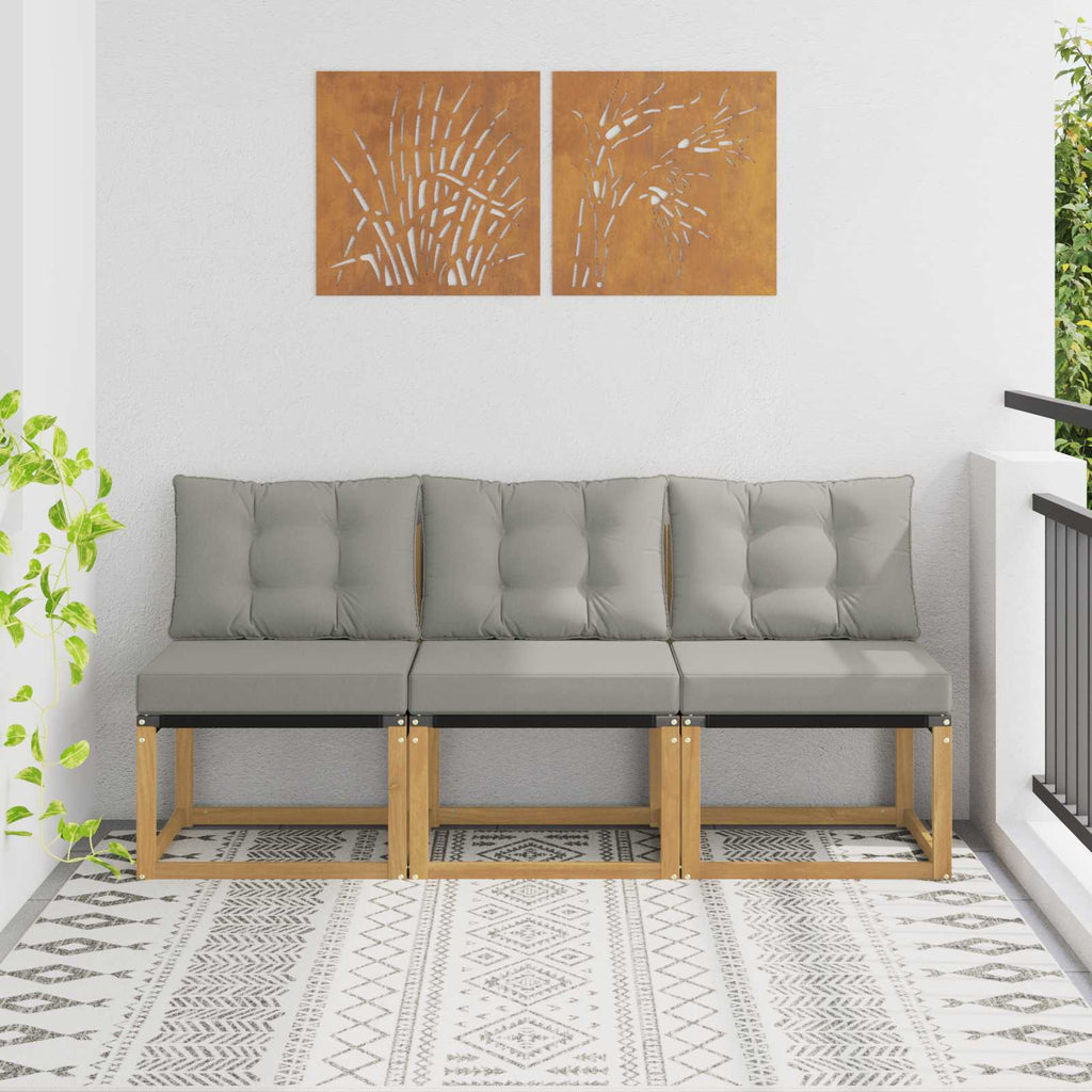 3 Stück Outdoor Mittelsofa
