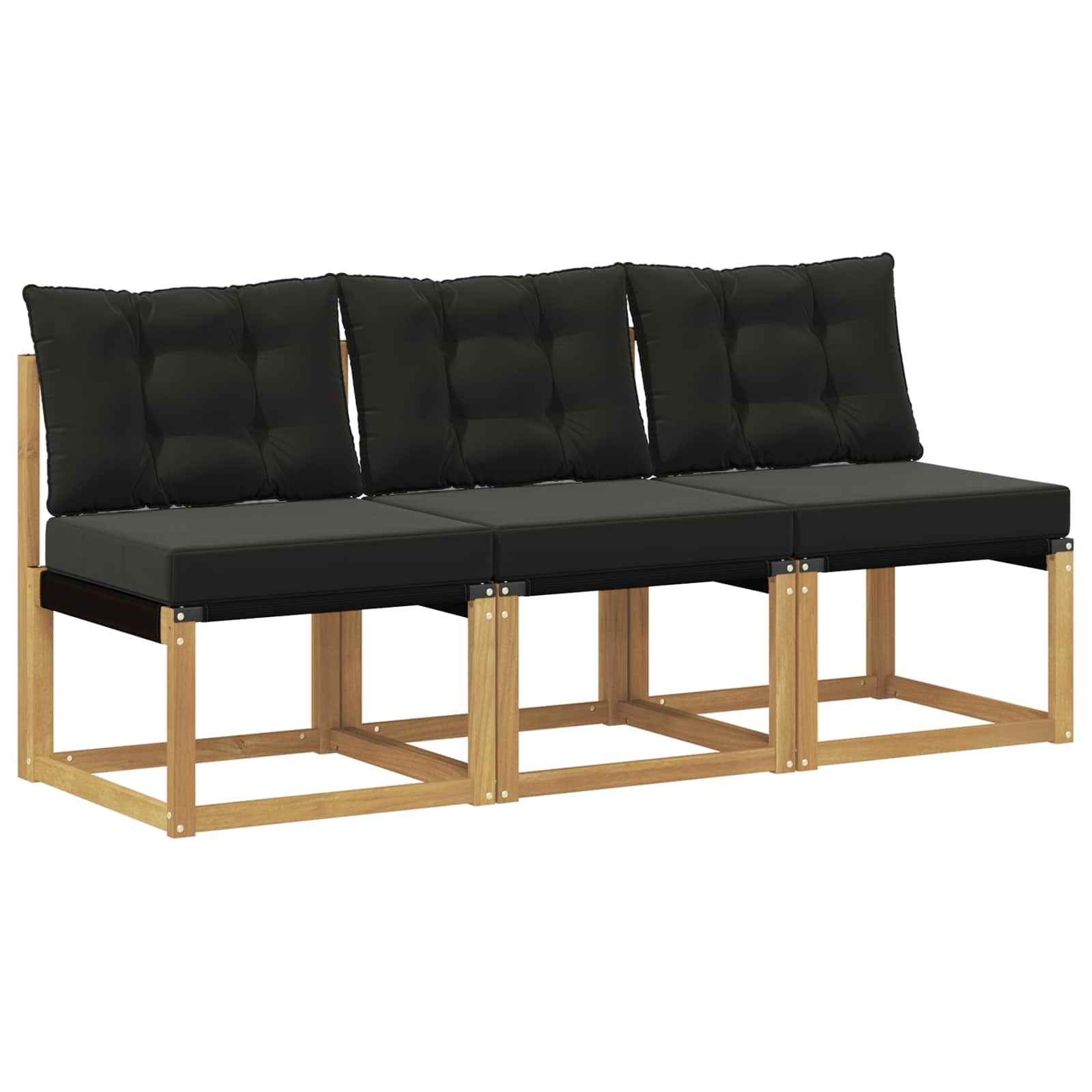 3 Stück Outdoor Mittelsofa