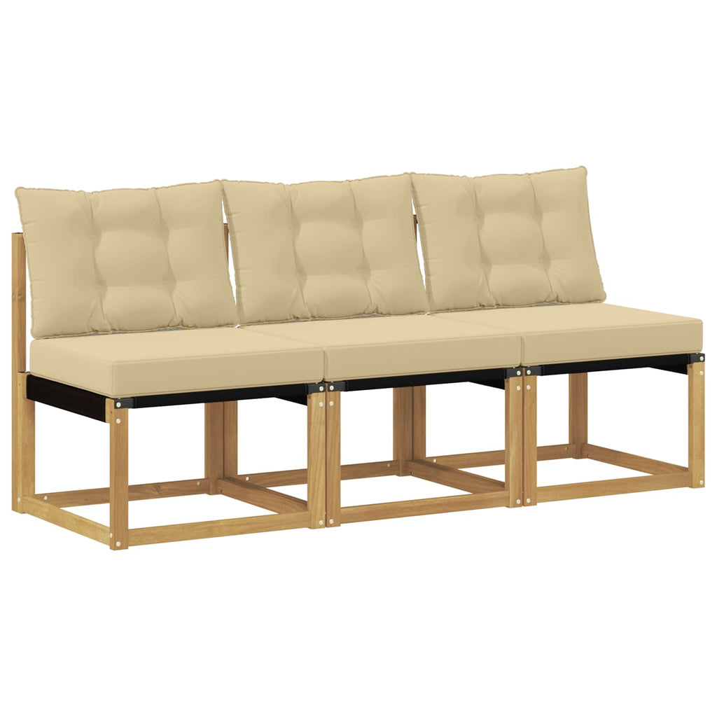 3 Stück Outdoor Mittelsofa