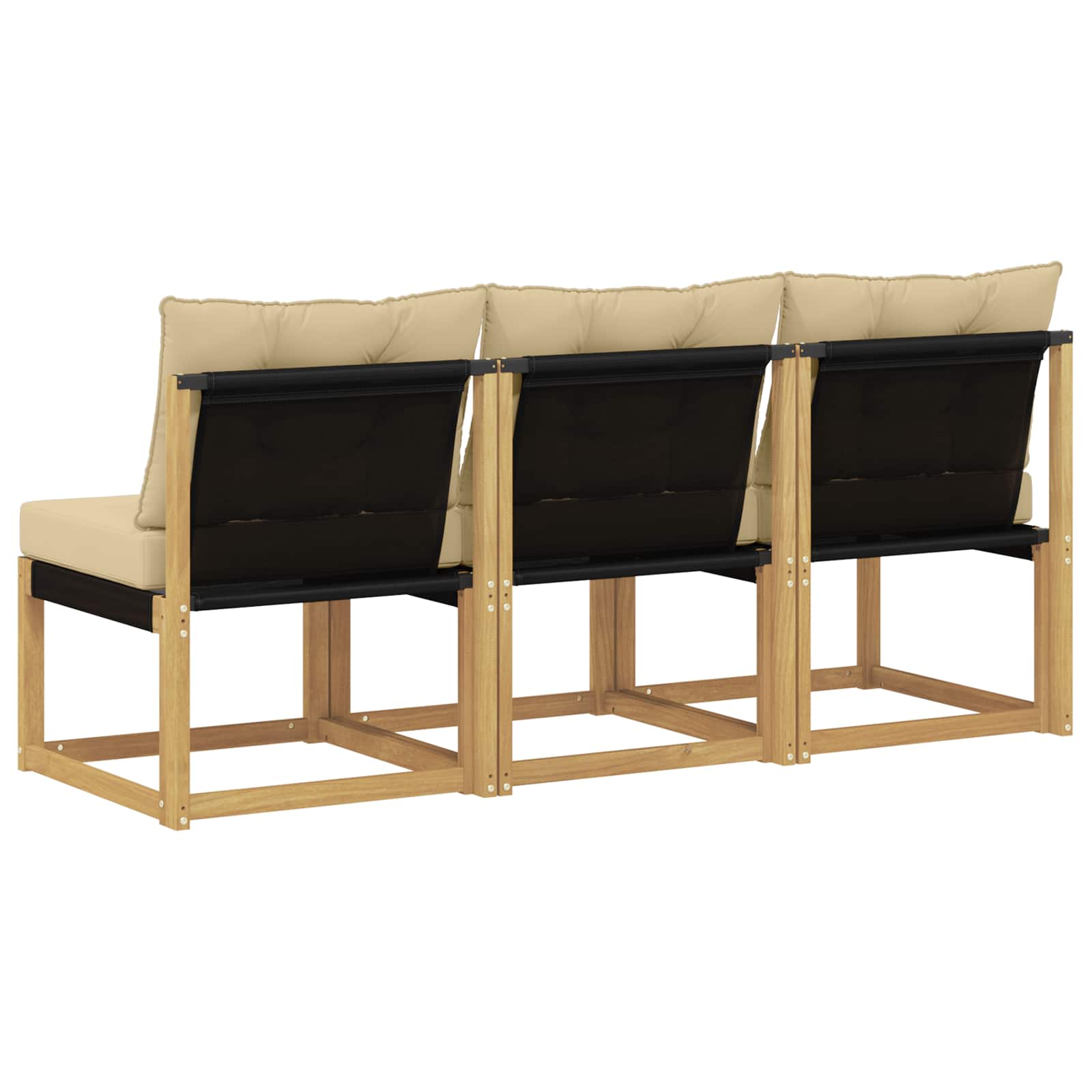 3 Stück Outdoor Mittelsofa