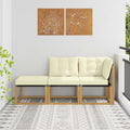 Sectional Sofa Einheiten mit Kissen 3 Stück Weiß