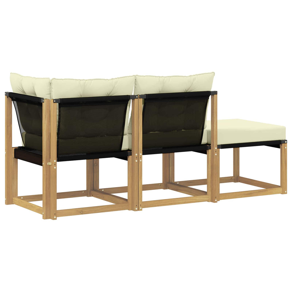 Sectional Sofa Einheiten mit Kissen 3 Stück Weiß