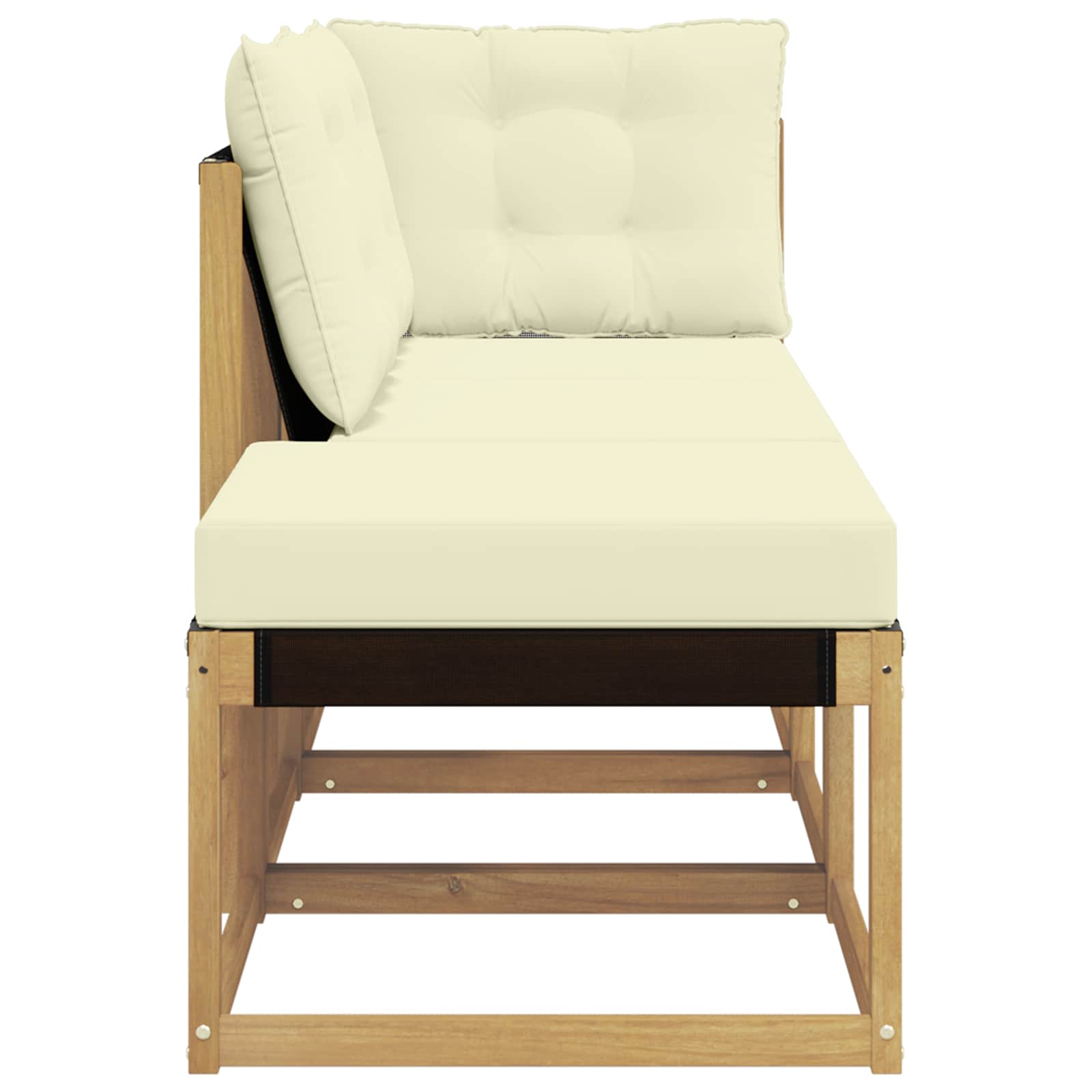 Sectional Sofa Einheiten mit Kissen 3 Stück Weiß