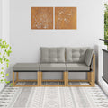 Sectional Sofa Einheiten mit Kissen 3 Stück Weiß